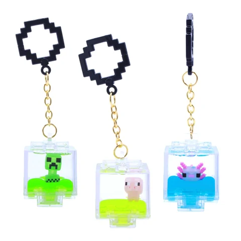 Minecraft Charms Backpack Hanger, Action Figure Accessory Keychain, Children Ages 3+