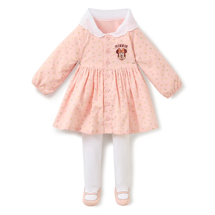 Conjunto de vestido y leotardos de Minnie para bebé · vista 1