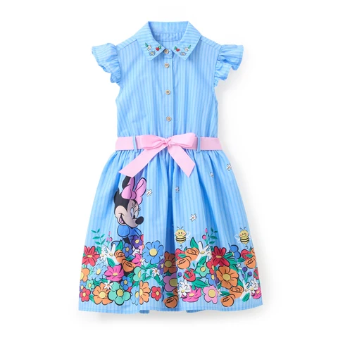 Minnie Mouse Striped Belted Kids’ Dress