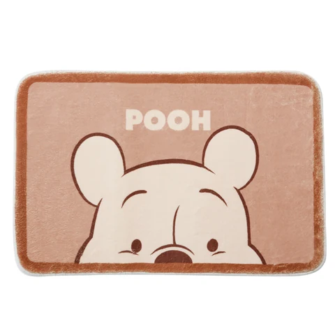 Disney Character Rectangular Door Mat with Eight Pictured Pooh, Donald Duck, Mickey and Minnie Designs