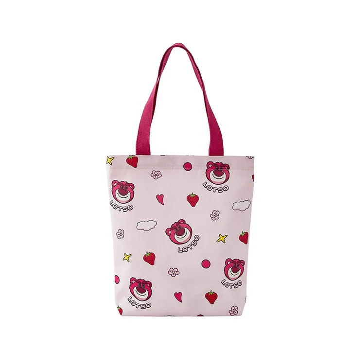 Bolso tote de hombro Disney Toy Story con cierre superior, asas largas y estampado integral de Lotso o Rex · vista 1