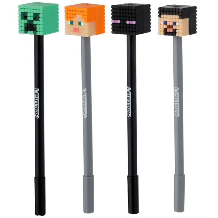 Minecraft Fine Tip Pen with Silicone Topper (Alex/Steve/Creeper/Enderman) · view 1
