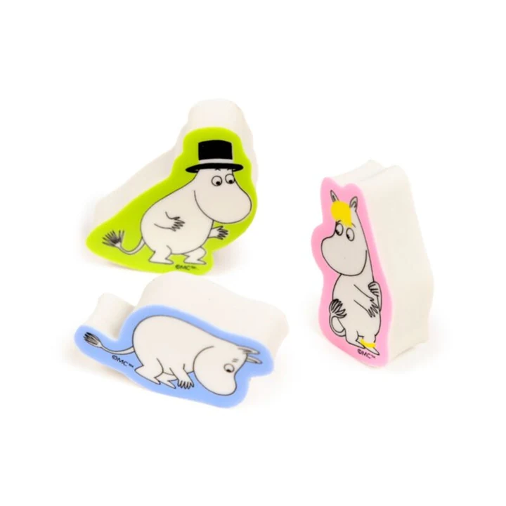 Juego de 3 gomas de borrar troqueladas Moomin Tammi · vista 1