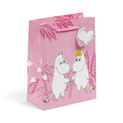 Bolsa de regalo mediana rosa Moomin Tammi