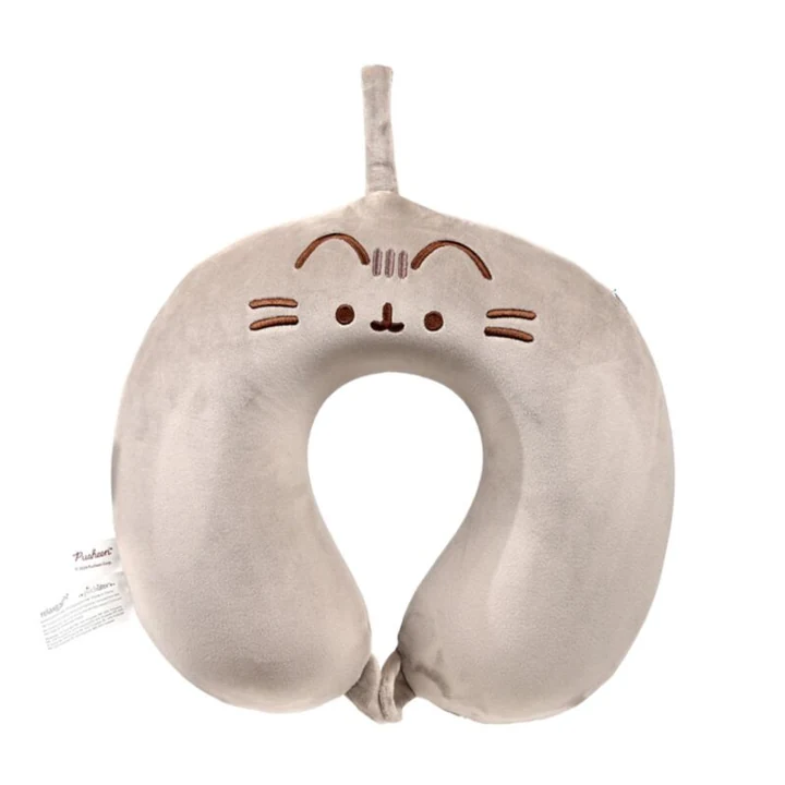 Almohada de viaje de espuma viscoelástica y felpa Pusheen · vista 1