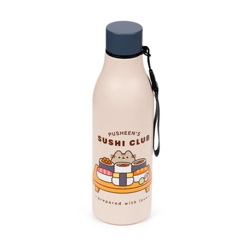 Pusheen 500ml Insulated Bottle with Sushi Motif