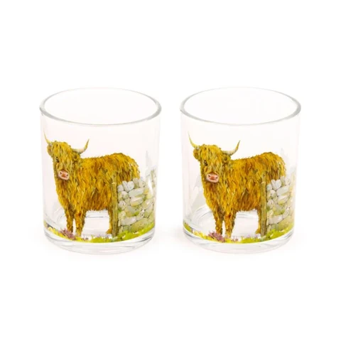 Vasos Highland Coo de Jan Pashley — juego de 2, 250 ml por vaso