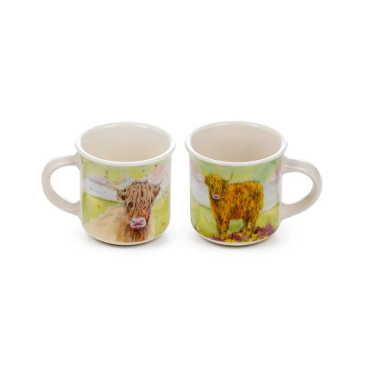 Juego de 2 tazas de espresso de 75 ml Jan Pashley Highland Coo · vista 1