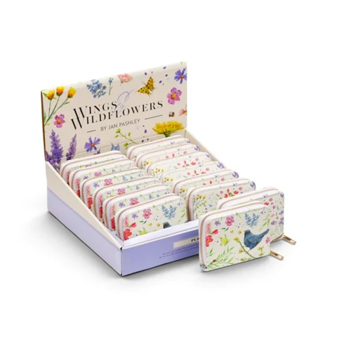 Jan Pashley Wings & Wildflowers Compact Zip Wallet
