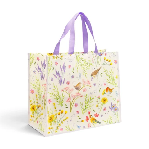 Jan Pashley Wings & Wildflowers Reusable Shopping Bag