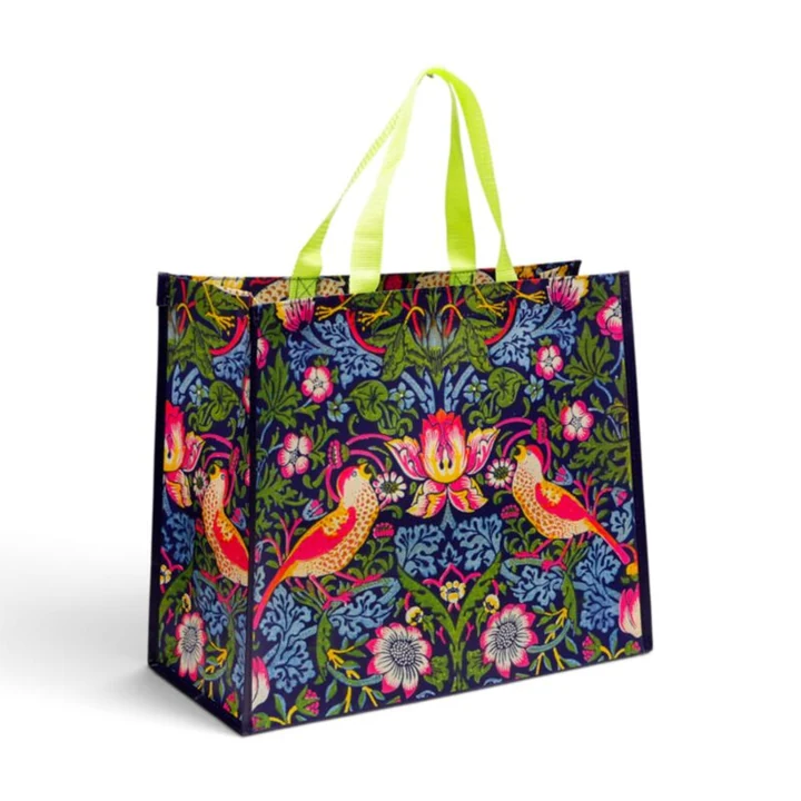 Bolsa de compra reutilizable Strawberry Thief de William Morris · vista 1