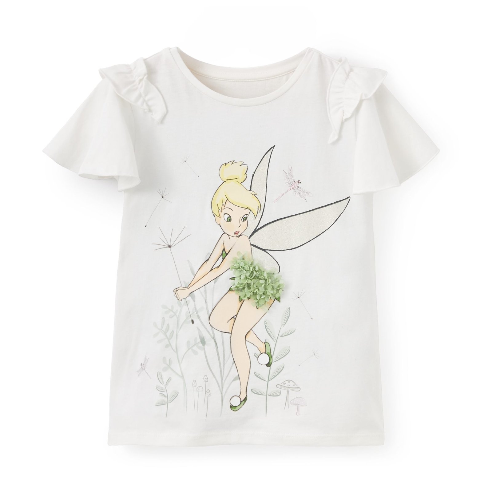 Peter Pan Tinker Bell Ruffle-Sleeve Kids’ T-Shirt · enlarged view 1