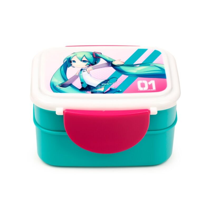 Fiambrera bento apilable Hatsune Miku con cubiertos · vista ampliada 1