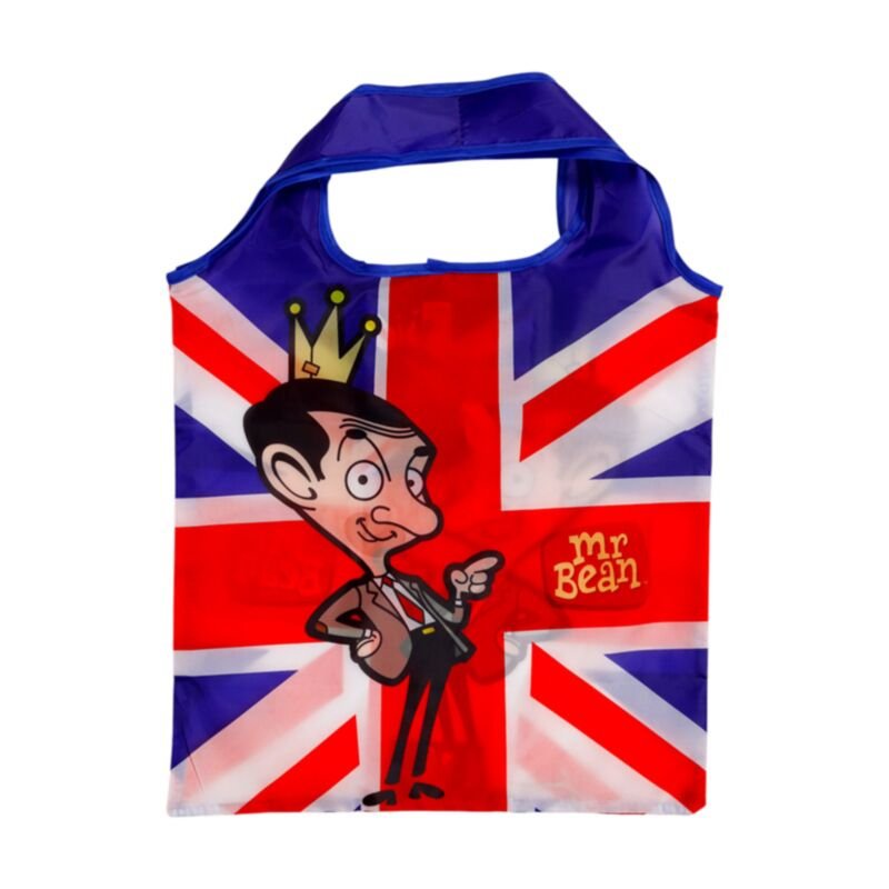 Bolsa de compra reutilizable plegable Mr Bean con diseño de la bandera británica · vista ampliada 1