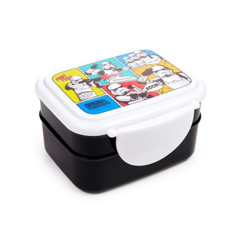 The Original Stormtrooper Clip Lock Stacked Bento Lunch Box with Cutlery · enlarged view 1