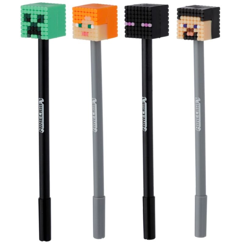 Minecraft Fine Tip Pen with Silicone Topper (Alex/Steve/Creeper/Enderman) · enlarged view 1