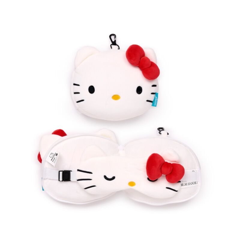 三丽鸥 Hello Kitty 毛绒旅行枕与眼罩 · 放大视图 1