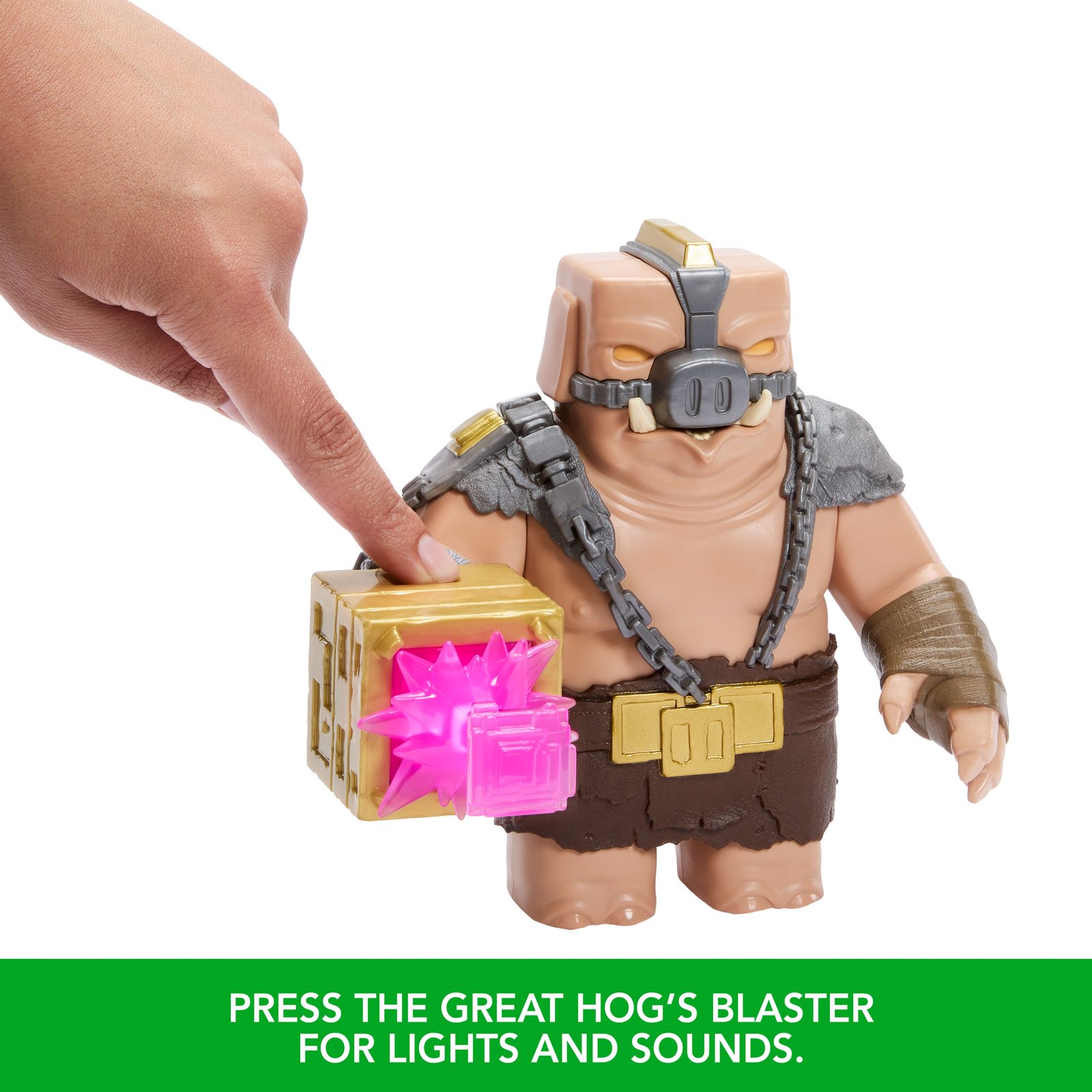Minecraft Battle Mode Great Hog Large Action Figure, Lights & Sounds, Inspired by A Minecraft Movie · detail image 4