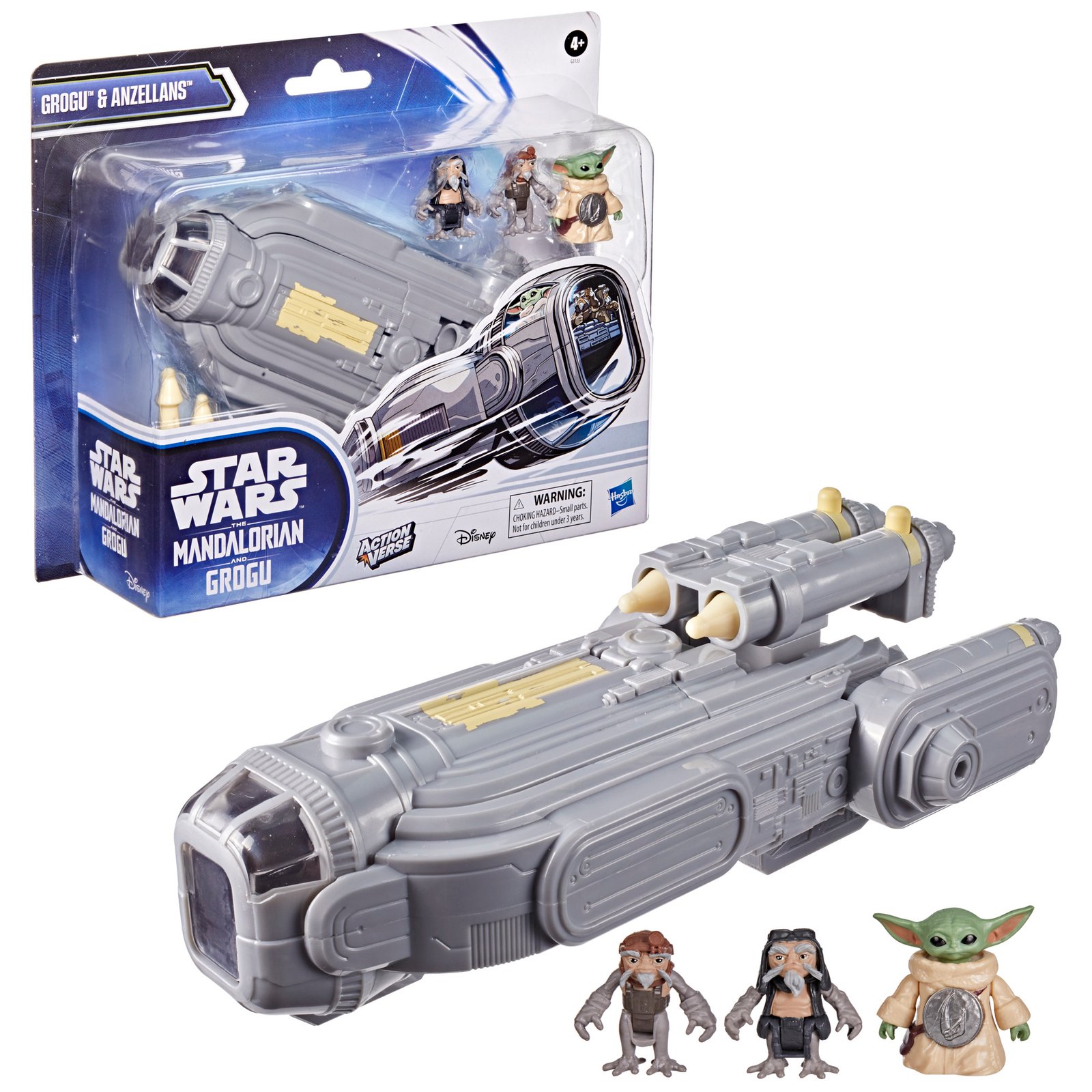Star Wars ActionVerse Grogu & Anzellans Action Figures, 8-Inch Starship, Star Wars Toys · detail image 1
