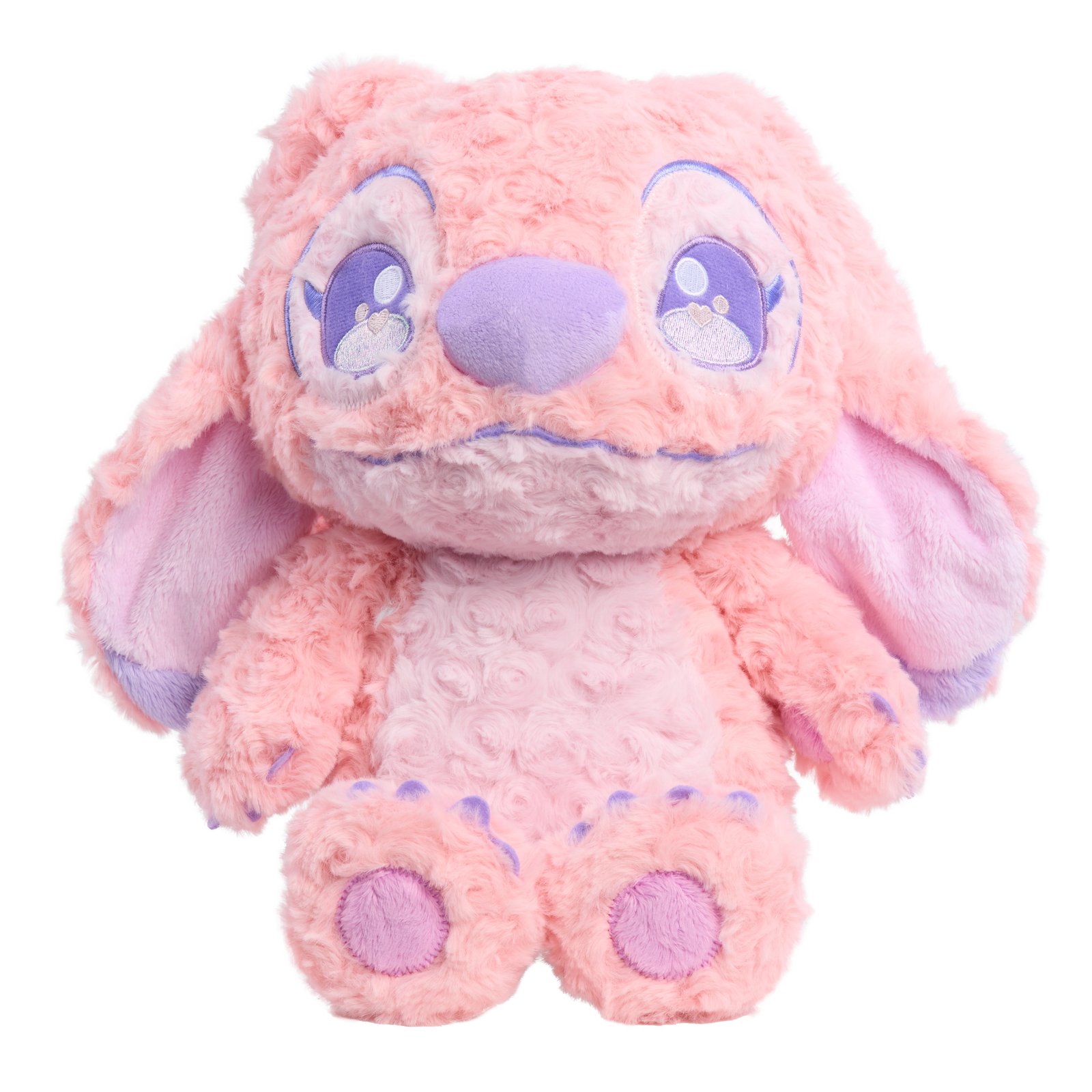 Disney Stitch 14-inch Feeling Rosy Large Angel Plush Toy, Soft Plush with Rosette Fabric, Ages 3+