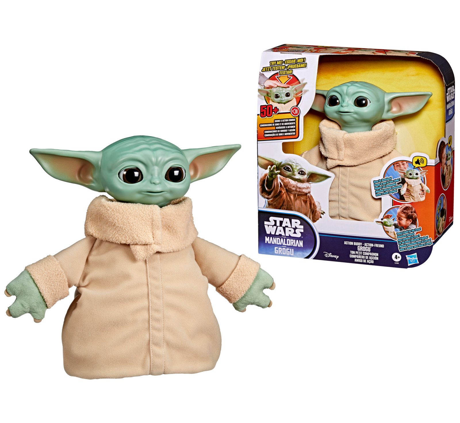 Star Wars Action Buddy Grogu Animatronic, 10-Inch Interactive Toys, Star Wars Toys, Birthday Gifts, Ages 4 · detail image 1
