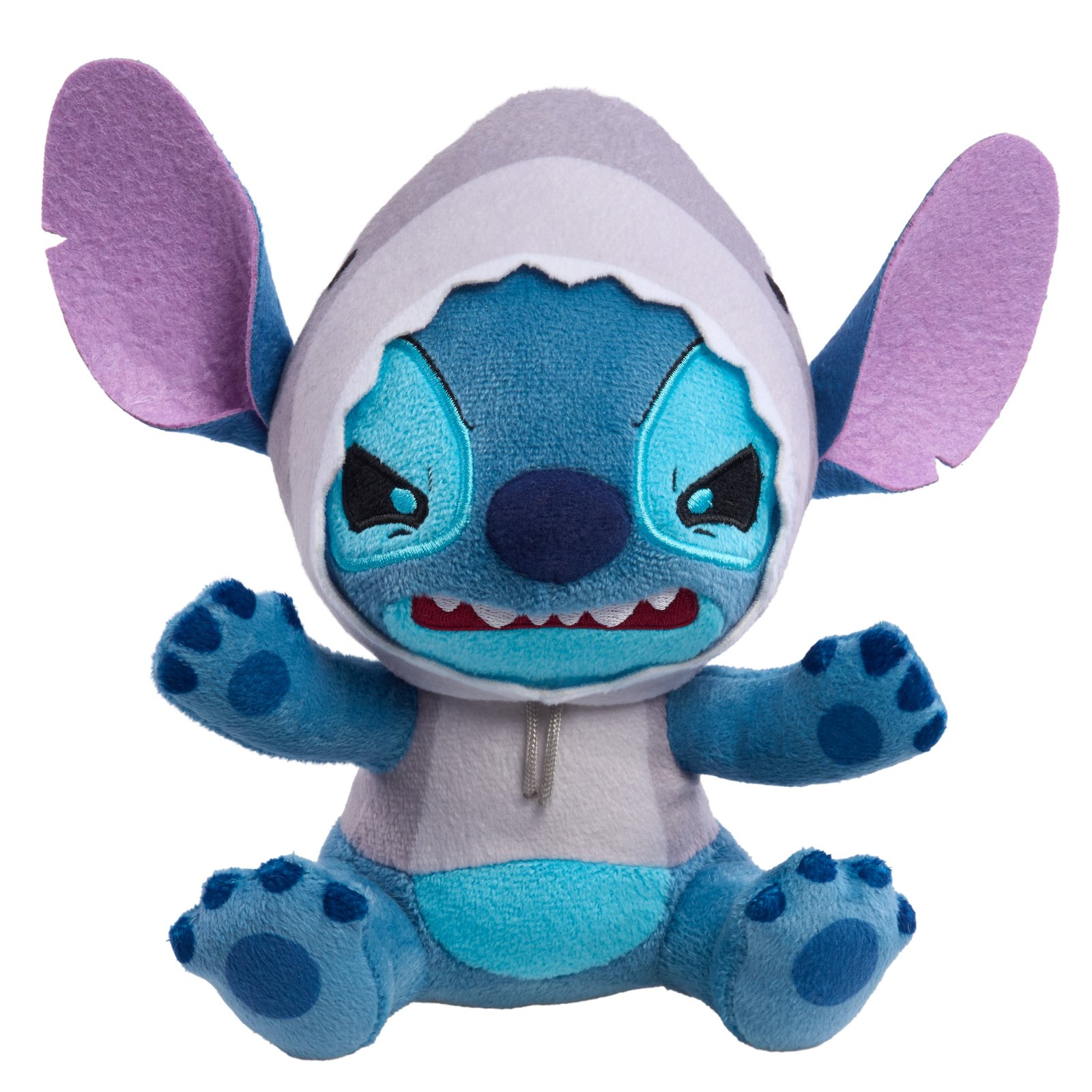 Disney Stitch Goes Wild Small Plush Stuffed Animal Stitch Shark, Wild Details, Ages 2+