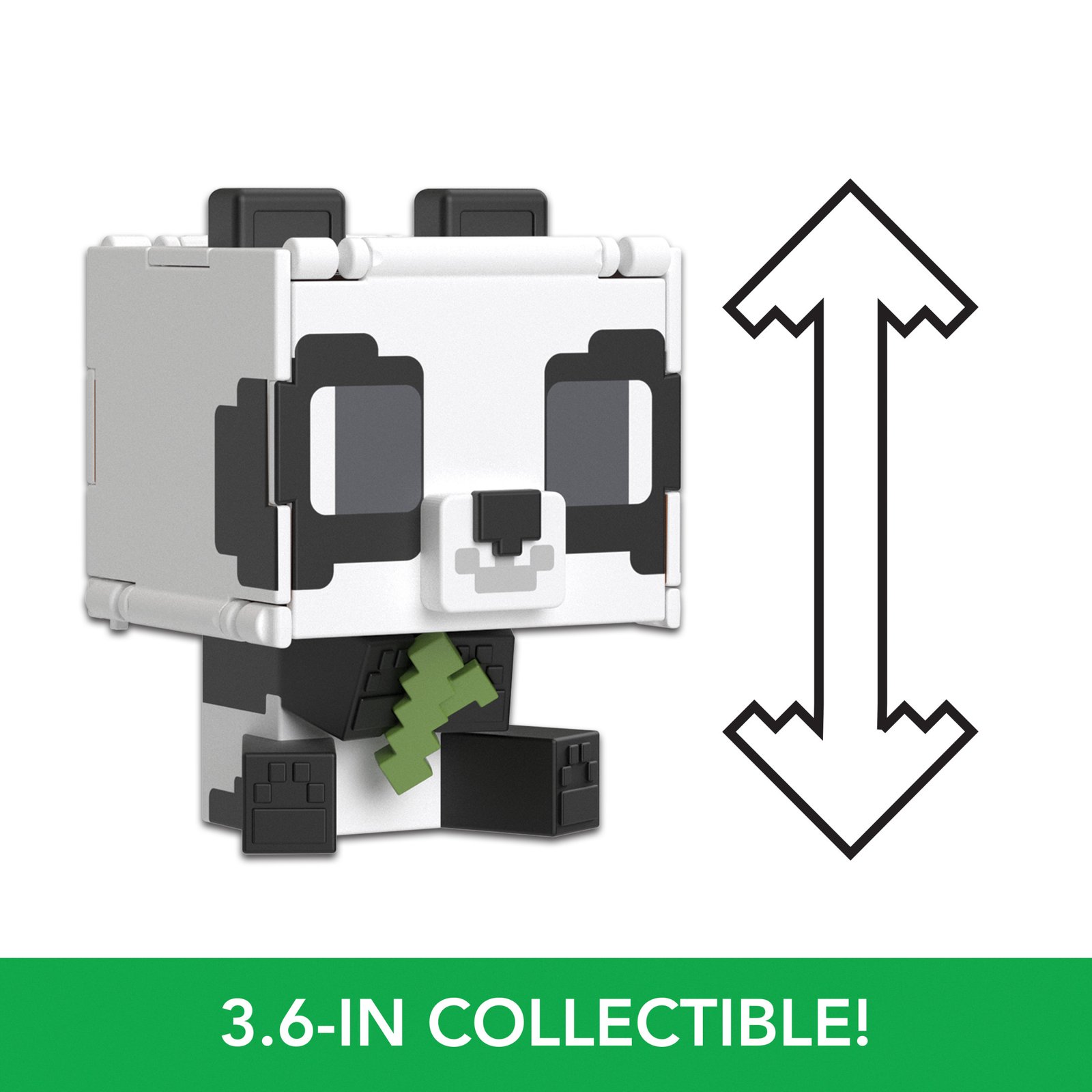 Minecraft Flippin Figs Figures Collection, 2-in-1 Fidget Play, 3.75-in Scale & Pixelated Design, Panda + Cake · detail image 4