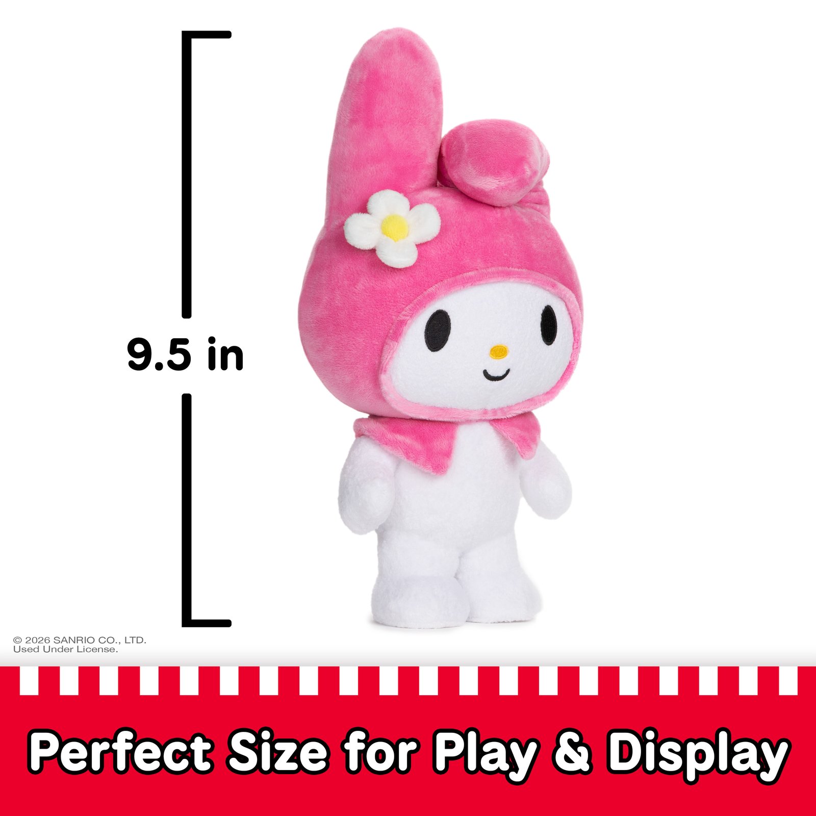 GUND Sanrio Hello Kitty My Melody Plush, Premium Stuffed Animal for Ages 1 and Up, 9.5, Pink/White · detail image 2