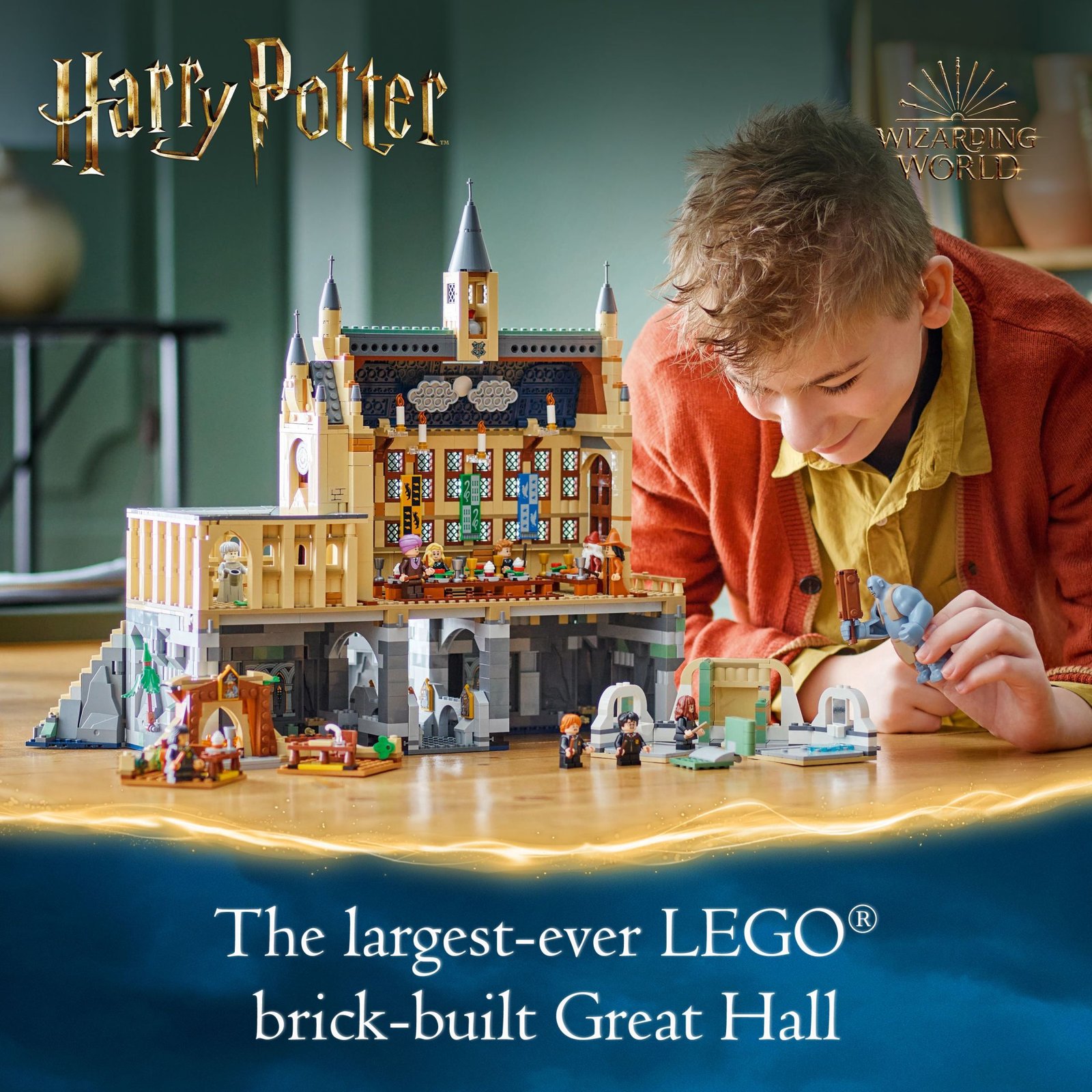 LEGO Harry Potter Hogwarts Castle: The Great Hall, Castle Toy Playset with 11 Minifigures, Harry Potter Collectible, Magical Gift for Boys, Girls or Any Fan, Harry Potter Toy for 10 Year Olds, 76435 · detail image 3