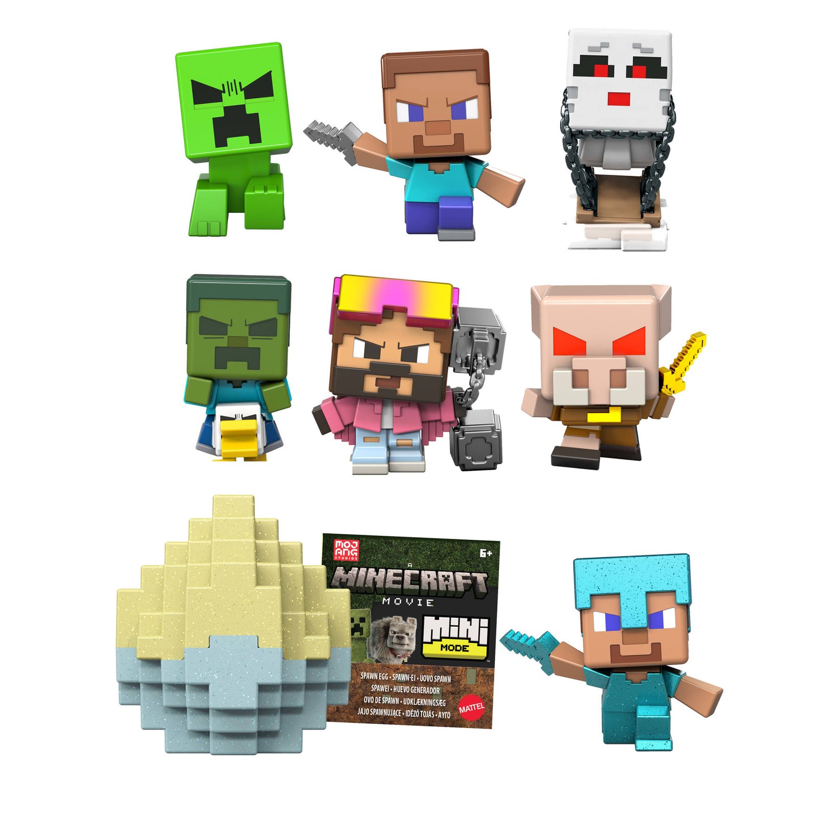Minecraft Mini Mode Spawn Egg with Surprise Mini Figure, 1.5-inch Collectible Toy (Characters May Vary) · detail image 1