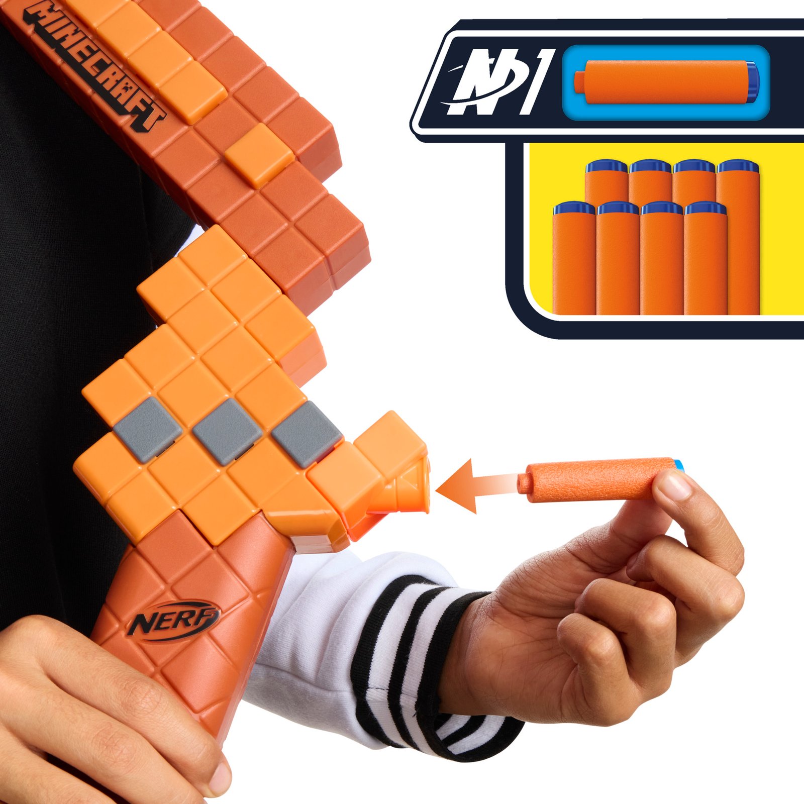 Nerf Minecraft Bow Dart Blaster, 8 N1 Darts Compatible Only with Nerf N1 Dart Blasters for Kids, Ages 8 and up · detail image 5