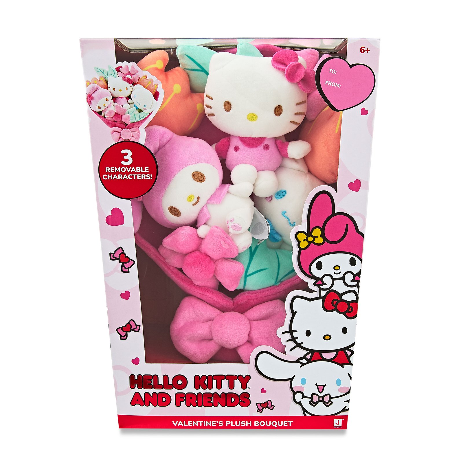 Hello Kitty and Friends - 12-inch Plush Valentines Bouquet - 9 Plush Included - Officially Licensed Sanrio product from Jazwares · detail image 2