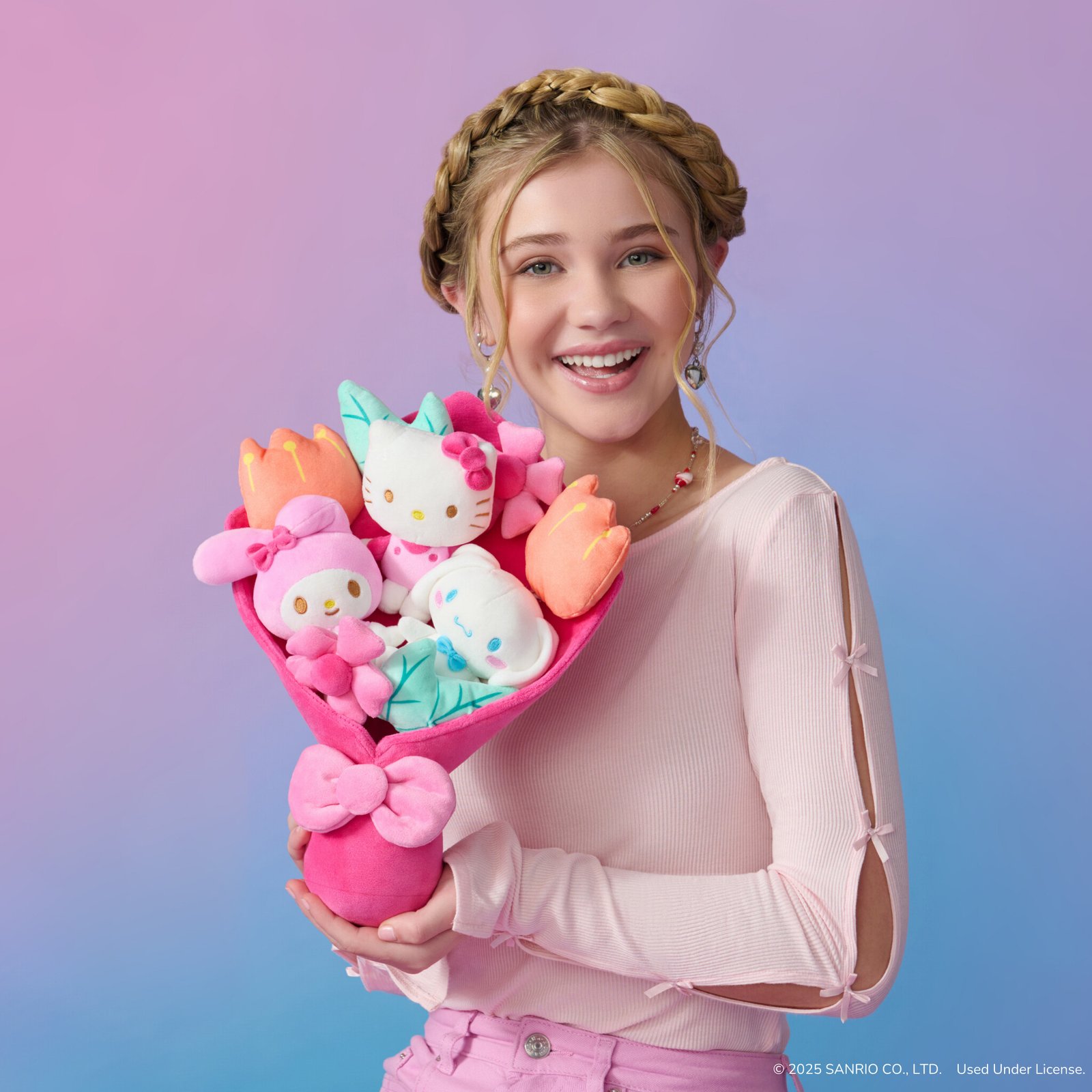 Hello Kitty and Friends - 12-inch Plush Valentines Bouquet - 9 Plush Included - Officially Licensed Sanrio product from Jazwares · detail image 6